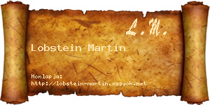 Lobstein Martin névjegykártya